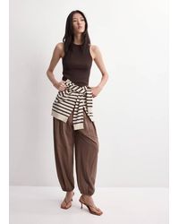 Mango - Fitted Fine-Knit Top - Lyst