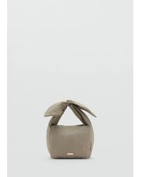 Mango - Bambula Handbag With Bow - Lyst