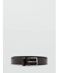 Mango - Buckle Leather Belt - Lyst