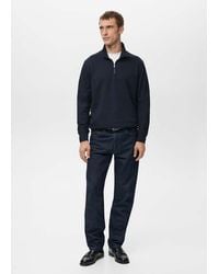 Mango - Regular-Fit Zip-Neck Sweatshirt - Lyst