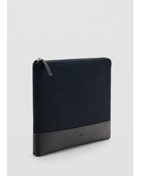 Mango - Laptop Case With Leather Details - Lyst