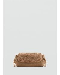 Mango - Leather Bag With Flap - Lyst
