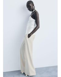 Mango - Gerade Hose Mit Mittlerem Bund - Lyst