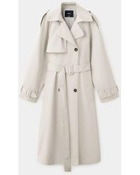 Mango - Long Double-Breasted Trench Coat - Lyst