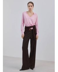 Mango - V-Neck Knit Sweater - Lyst