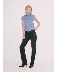 Mango - Short-Sleeved Blouse With Collar Detail - Lyst