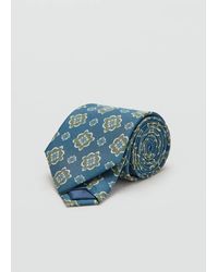Mango - Printed Silk Tie - Lyst