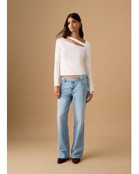 MANGO TEEN - Straight-Fit Jeans With Studs - Lyst