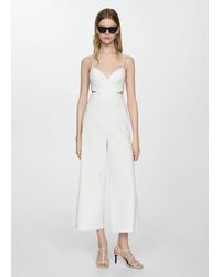Mango - Jumpsuit With Straps And Side Slits - Lyst