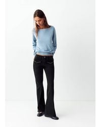 MANGO TEEN - Flared Jeans With Studs - Lyst