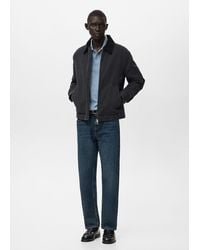 Mango - Quilted Jacket With Corduroy Collar - Lyst