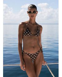 Mango - Polka Dot Triangle Bikini Top - Lyst