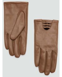 Mango - Lederhandschuhe Mit Schleifendetail - Lyst