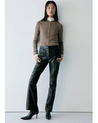 Mango - Ribbed Hooded Cardigan - Lyst