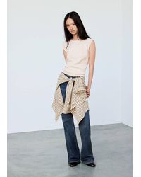 Mango - Button Detail T-Shirt - Lyst