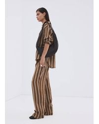 Mango - Pleated Striped Trousers - Lyst