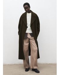 Mango - Manteco Wool Coat With Belt - Lyst