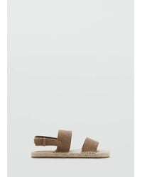Mango - 100% Leather Sandals With Buckle Straps - Lyst