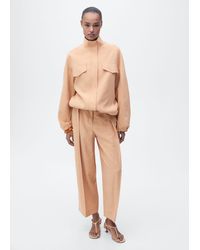 Mango - Oversized Lyocell Jacket With Pockets - Lyst