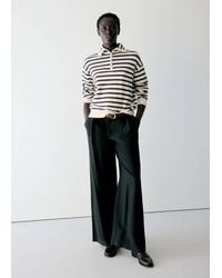 Mango - Striped Sweater With Perkins Neck - Lyst