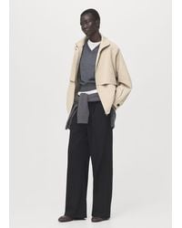 Mango - Veste En Coton Poches Gris Clair/Pastel - Lyst