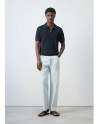 Mango - Jean 100 Coton Relaxed-Fit Bleu Délavé - Lyst