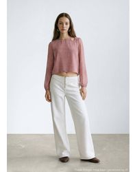 MANGO TEEN - Printed Blouse With Cut-Out - Lyst
