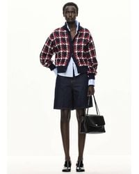 Mango - Checked Knit Jacket - Lyst