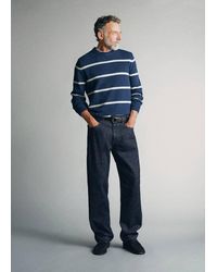 Mango - 100% Cotton Striped Jumper, Pinori Filati Yarn - Lyst