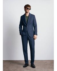 Mango - Slim Fit Trousers 100% Vitale Barberis Canonico Wool - Lyst