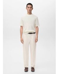Mango - Regular-Fit Pleated Flowy Trousers - Lyst