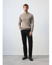 Mango - Cotton-Lyocell Blend Cable-Knit Jumper - Lyst