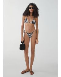 Mango - Slip bikini leopardati - Lyst