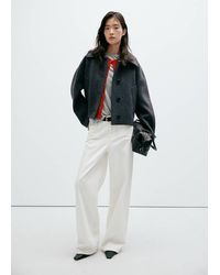 Mango - Houndstooth Wool Jacket - Lyst