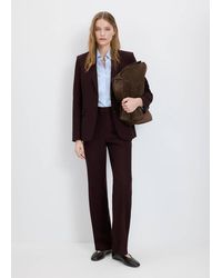 Mango - Straight-Fit Suit Trousers - Lyst