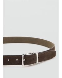 Mango - Buckle Leather Belt - Lyst