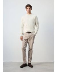 Mango - Knitted Wool Blend Sweater - Lyst