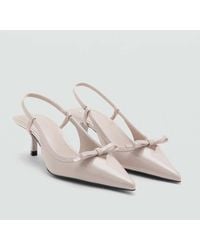 Mango - High-Heeled Shoes With Pointed Toe And Bow - Lyst
