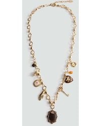 Mango - Mixed Bead Necklace - Lyst