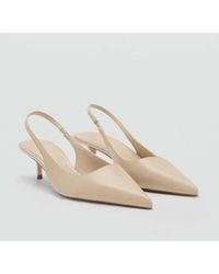 Mango - Pointed-Toe Leather Heeled Shoes - Lyst