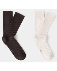Mango - Pack Of 2 Ribbed Cotton Socks - Lyst