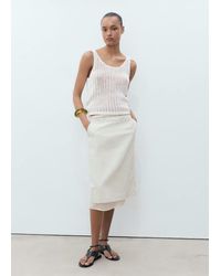 Mango - Crochet Top With Straps - Lyst