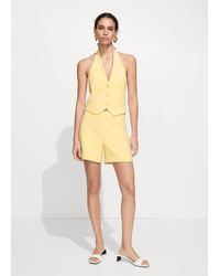 Mango - Halter-Neck Vest With Buttons Pastel - Lyst