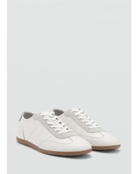 Mango - Leather Mixed Sneakers - Lyst