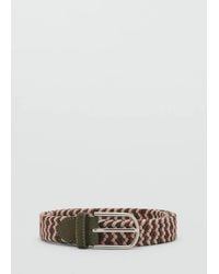 Mango - Braided Elastic Coloured Belt - Lyst