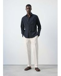 Mango - Regular-Fit Linen Cotton Shirt - Lyst