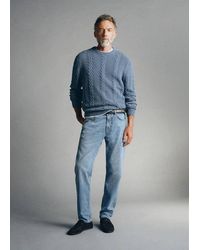 Mango - Jersey 100% Cotone Filato Pinori Filati Blu Porcellana - Lyst