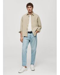 Mango - Regular Fit Cotton And Linen Overshirt - Lyst