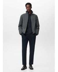 Mango - Stretch Fabric Slim-Fit Trousers With Drawstring - Lyst