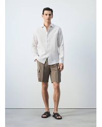 Mango - 100% Linen Slim-Fit Shirt - Lyst